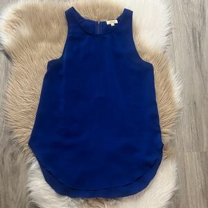 Wilfred Sleeveless Layered-Hem Shell Top - Blue